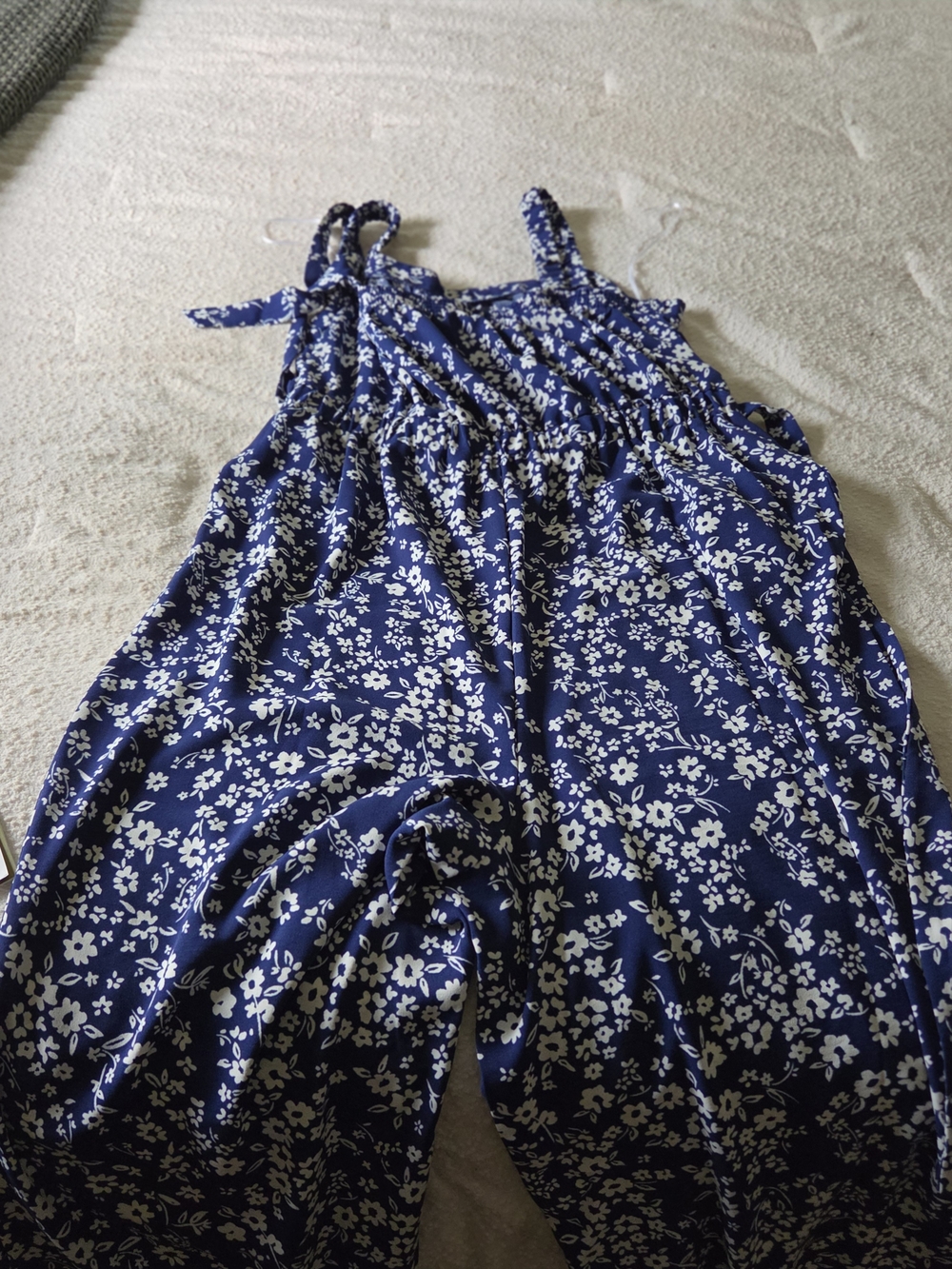 Maurices Royal Blue Solid & Floral Jumpsuits - Picture 2 of 5